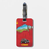 Étiquette À Bagage Affiche de carte illustrée de l'URSS (Dos Vertical)