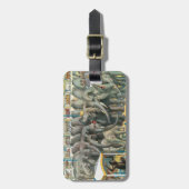 Étiquette À Bagage Affiche De Cirque D'Éléphants Et D'Animaux En Cage (Devant Vertical)