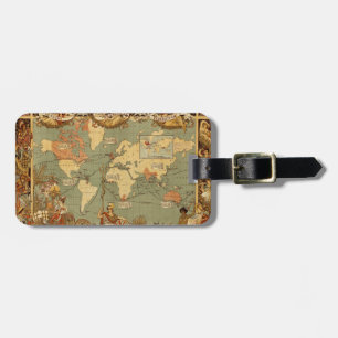 Étiquette À Bagage Affiche de la carte du monde de l'Empire britanniq