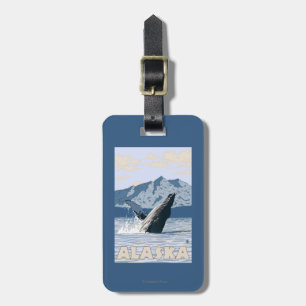 Étiquette À Bagage Affiche de Vintage voyage de baleine