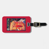 Étiquette À Bagage Affiche de voyage de temple de Muttra Krishna (Devant horizontal)