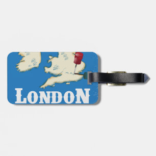 Étiquette À Bagage Affiche de voyage Londres Angleterre vintage