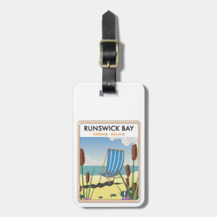 Étiquette À Bagage Affiche de voyage Runswick Bay Yorkshire