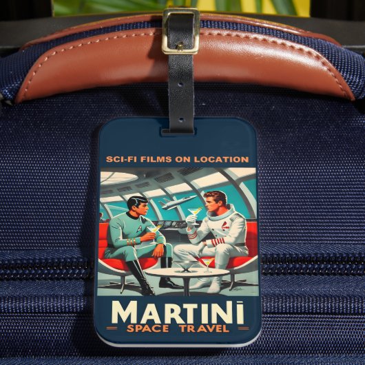 Étiquette À Bagage Affiche de voyage spatial Martini Films de science (Insitu Rectoal 2)