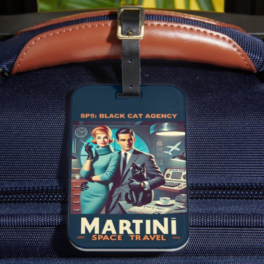 Étiquette À Bagage Affiche de voyage spatiale Martini SP5 : Agence Bl (Insitu Rectoal 2)