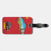 Étiquette À Bagage affiche illustrée de l'URSS (Dos horizontal)