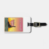 Étiquette À Bagage Affiche Islande Viking Travel (Devant horizontal)