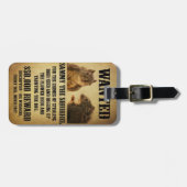 Étiquette À Bagage Affiche Recherchée avec l'écureuil (Devant horizontal)