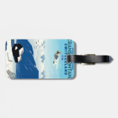 Étiquette À Bagage affiche ski de crans-montana Suisse (Dos horizontal)