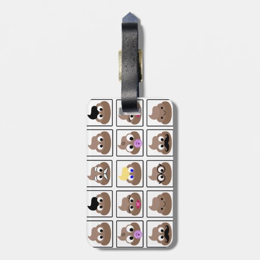 Étiquette À Bagage Afficher plusieurs faces (Dos Vertical)