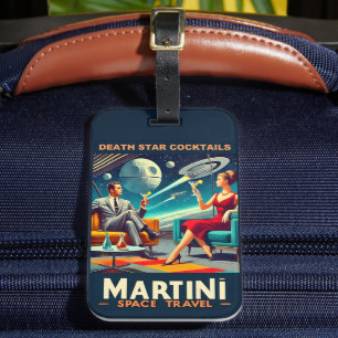 Étiquette À Bagage Affiches de voyage spatiaux Martini cocktails de l