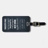 Étiquette À Bagage Affirmations de devis motivationnelles (Devant horizontal)