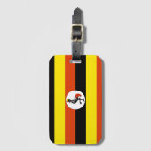 Étiquette À Bagage Africa: Flag of Uganda, (Devant Vertical)