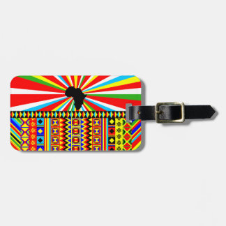 Étiquette À Bagage Africain Print Kente Motif Tribal