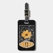 Étiquette À Bagage African Daisy Photography and Monogram Front (Devant Vertical)