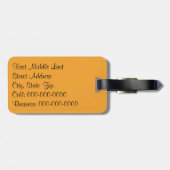 Étiquette À Bagage African Daisy Photography and Monogram Front (Dos horizontal)