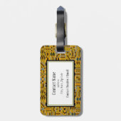 Étiquette À Bagage Afrique Golden Kente (Dos Vertical)