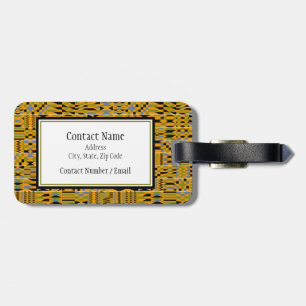 Étiquette À Bagage Afrique Golden Kente