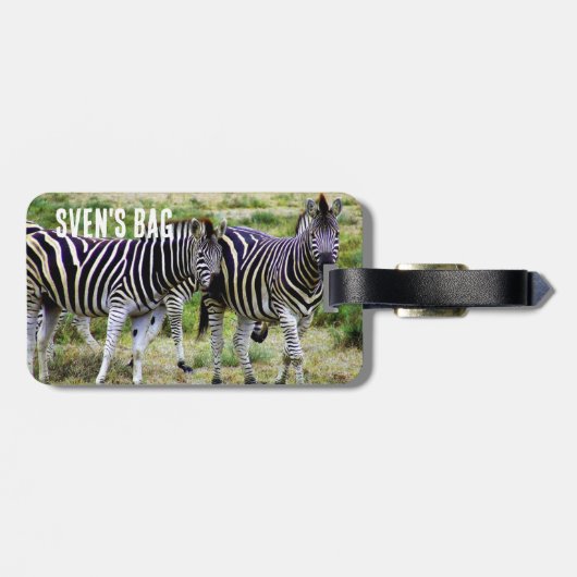 Étiquette À Bagage Afrique Zebra Pair (Dos horizontal)