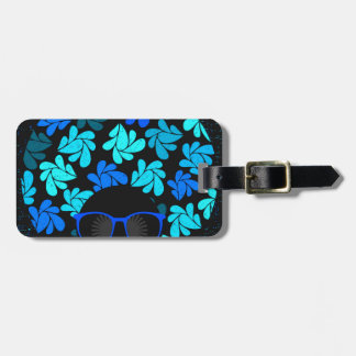 Étiquette À Bagage Afro Diva Bleu