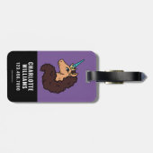 Étiquette À Bagage Afro Unicorn | Divin (Dos horizontal)