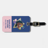 Étiquette À Bagage Afro Unicorn étoile magique (Devant horizontal)