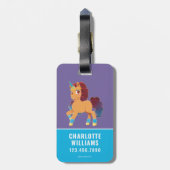 Étiquette À Bagage Afro Unicorn | La divine danse (Dos Vertical)