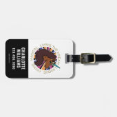 Étiquette À Bagage Afro Unicorn Living the Dream Design (Devant horizontal)
