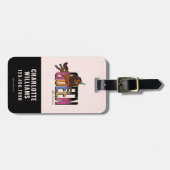 Étiquette À Bagage Afro Unicorn Queen Design (Devant horizontal)