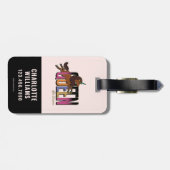 Étiquette À Bagage Afro Unicorn Queen Design (Dos horizontal)