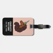 Étiquette À Bagage Afro Unicorn | Unique (Dos horizontal)
