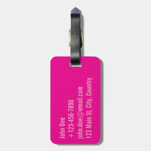 Étiquette À Bagage Agent de bord (Dos Vertical)