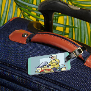 Étiquette À Bagage Agent de police moto Justice pénale