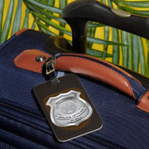 Étiquette À Bagage Agent de police personnalisé Sheriff Cop NAME Badg