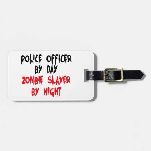 Étiquette À Bagage Agent de police Zombie Slayer (Devant horizontal)