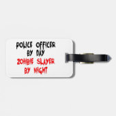 Étiquette À Bagage Agent de police Zombie Slayer (Dos horizontal)