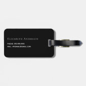 Étiquette À Bagage Agent de signature de crédit noir rose or (Dos horizontal)