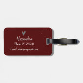 Étiquette À Bagage Aggie Maroon Home Sweet Home Texas (Dos horizontal)