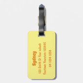 Étiquette À Bagage Agréable agrumes d'orange (Dos Vertical)