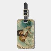 Étiquette À Bagage Agréable - deux petits anges musicaux (Devant Vertical)