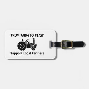 Étiquette À Bagage Agriculteurs de soutien de la ferme à régaler