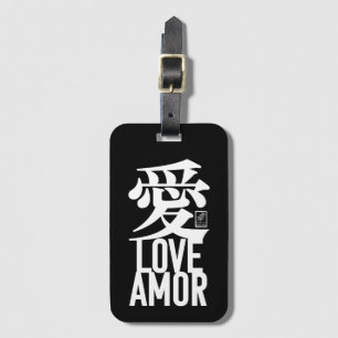 Étiquette À Bagage Ai. Amour. Amor.