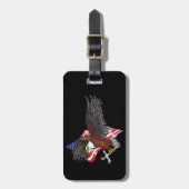 Étiquette À Bagage Aigle américain avec croix (Devant Vertical)