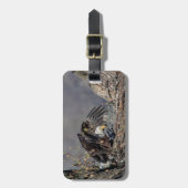 Étiquette À Bagage Aigle avec son bébé (Devant Vertical)