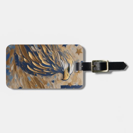 Étiquette À Bagage Aigle Majestic : Emblème du patrimoine (Devant horizontal)