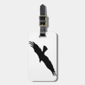 Étiquette À Bagage Aigle noir et blanc (Devant Vertical)