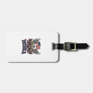 Étiquette À Bagage Aigle Patriotique Merica Vintage Vector Design de