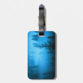 Étiquette À Bagage Aiguille de compas monogramme brouillard dans la f (Dos Vertical)