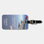 Étiquette À Bagage Aile de plan de devis Inspiration Voyage (Devant horizontal)