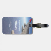 Étiquette À Bagage Aile de plan de devis Inspiration Voyage (Dos horizontal)